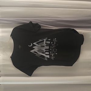 Black tshirt with forest print